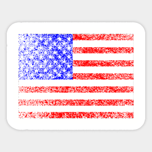 Grunge US Flag Sticker